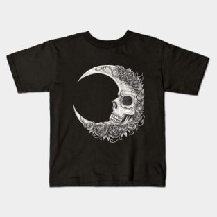 Surreal moon skull. Kids T-Shirt